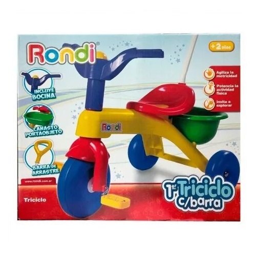 Primer Triciclo Rondi con Barra 3076 Mickey Mouse