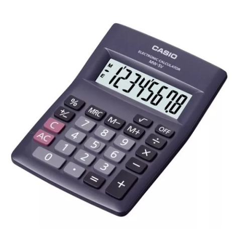 Calculadora Casio MW-5V-WE Números Grandes 8 Dígitos
