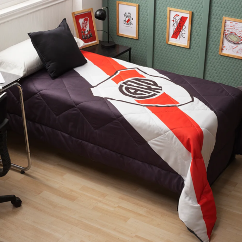 Cubrecama Casa Blanca River Plate Twin Size 29