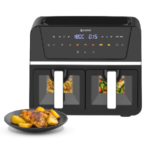 Freidora sin aceite Suono HOG0199 9lts doble bandeja