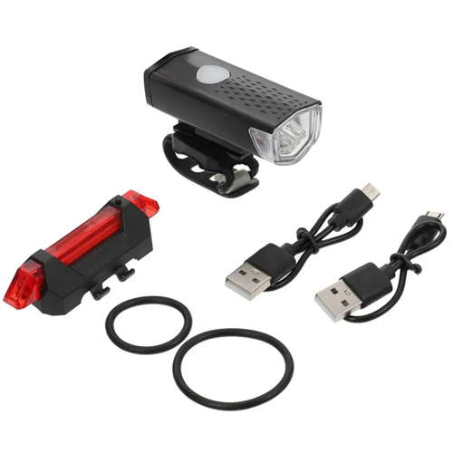Accesorio para bicicleta luz delantera y trasera con carga USB