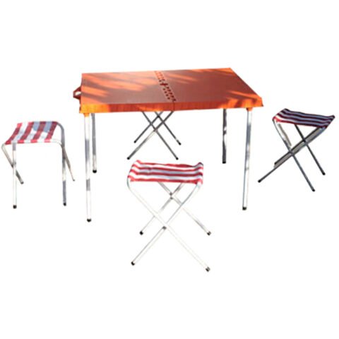 Mesa de camping Faraon PIK-NIK plegable con 4 banquitos