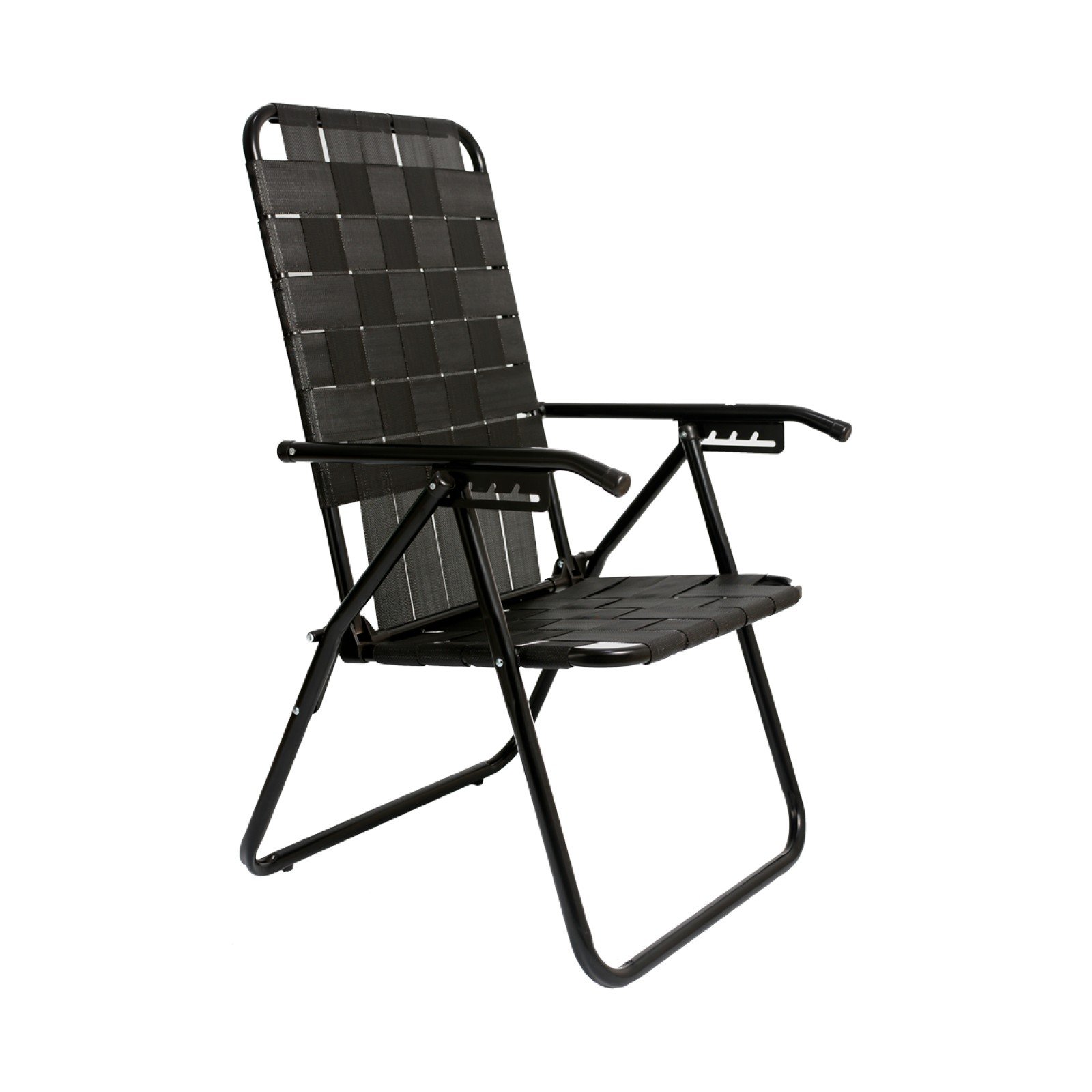 Reposera Descansar Black 80042 5 Posiciones Cinta Aluminio