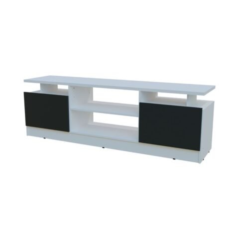 Rack de tv premium Orlandi blanco/grafito 1623