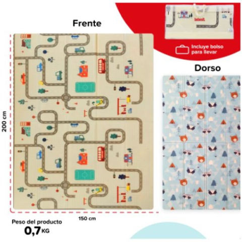 Alfombra plegable Bebesit 6006-A