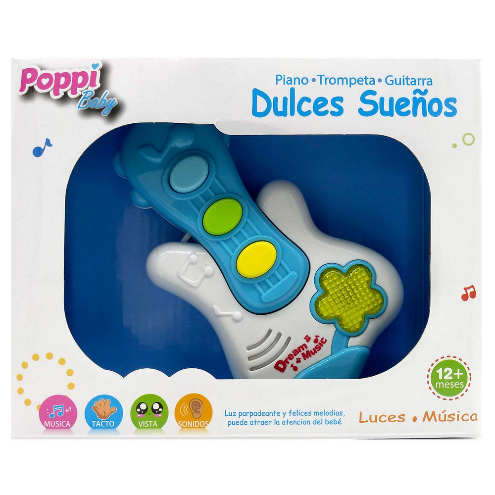 Guitarra con luz y sonido Poppy 6793