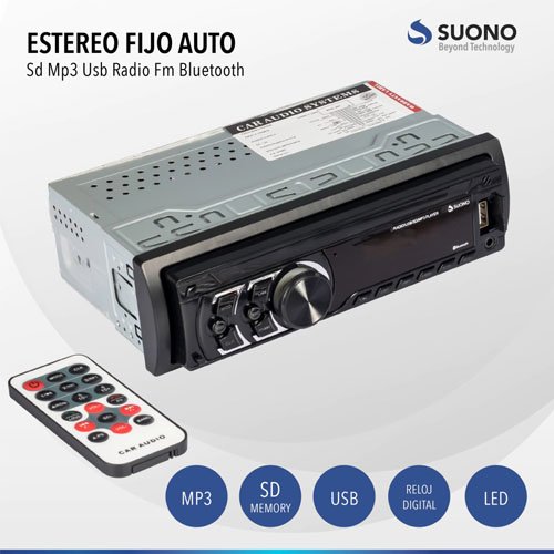 Autoestereo Suono INF0001 MICRO SD MP3 USB RADIO
