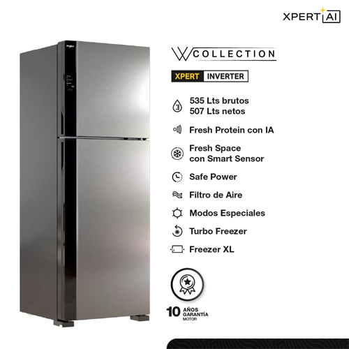 Heladera Whirlpool WRM62AKDIM 535Lts - Platinum - Imagen 4